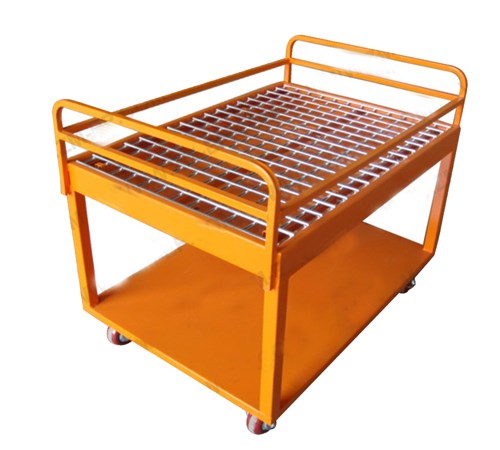 Folding steel pallet